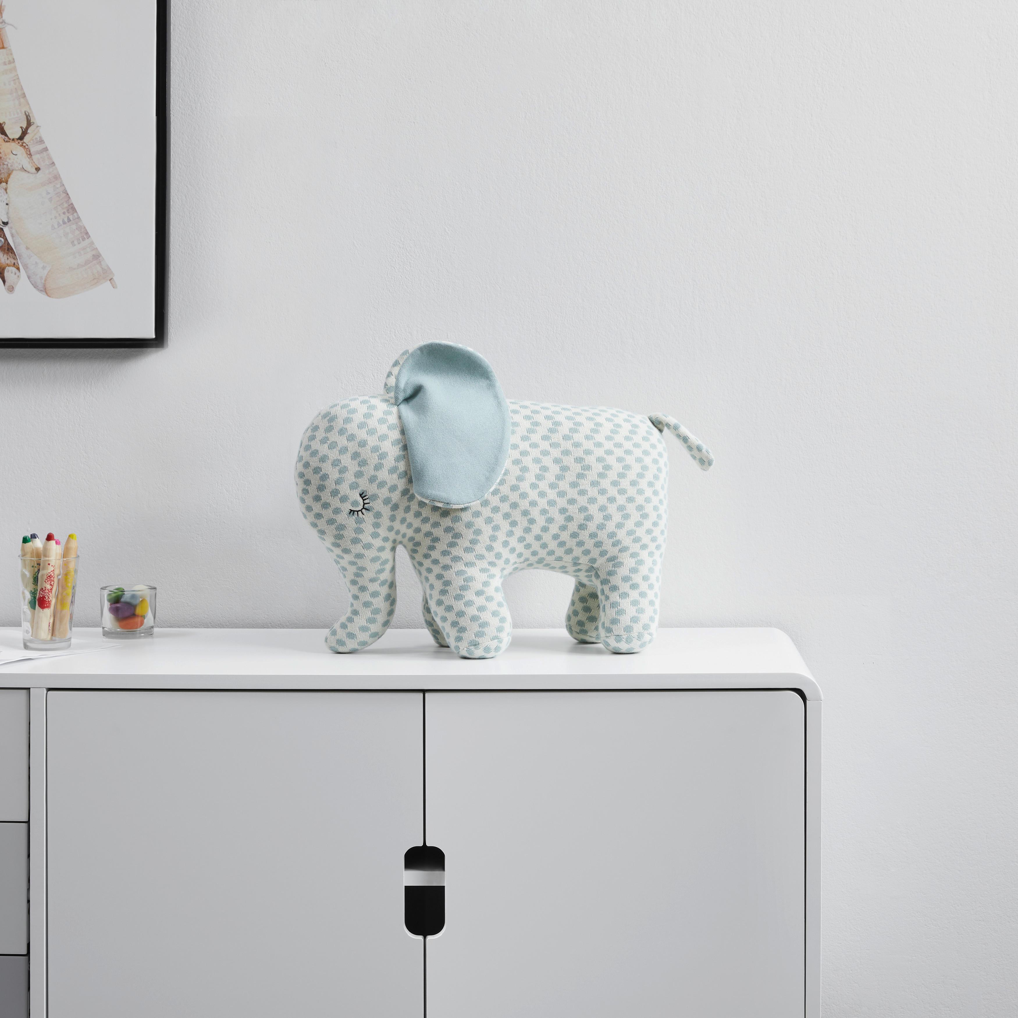 Zvířatko z bavlny ELLY modrá/bílá - bílá/modrá, Moderní, textil (39/30cm) - Bessagi Kids