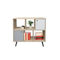Sideboard Multicolor, Weiß, Eiche Dekor B: 98,5cm - Eichefarben/Multicolor, Design, Holzwerkstoff (98,5/87/29cm) - Livetastic