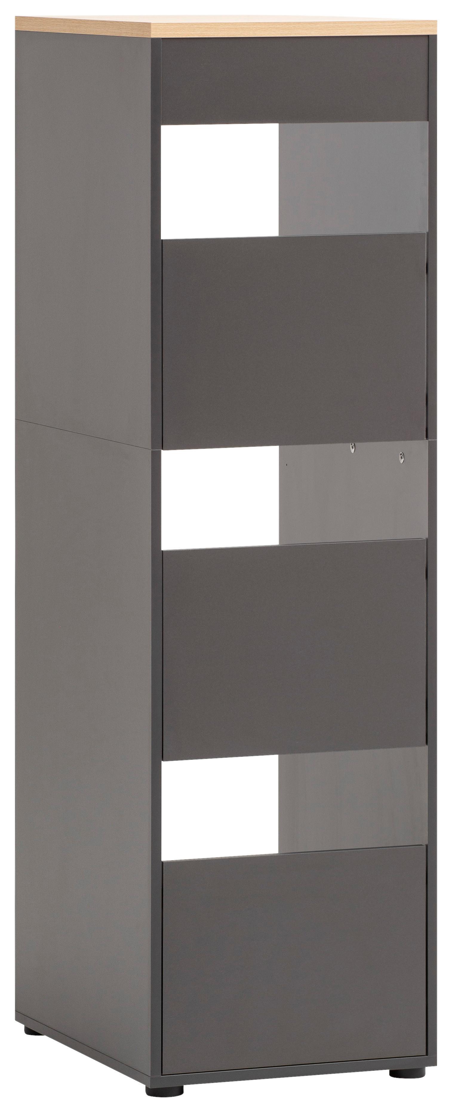 Mehrzweckschrank Eichefarben/anthrazit B:45,1cm - Eichefarben/Anthrazit, MODERN, Holzwerkstoff (45,10/154,7/60cm) - MID.YOU