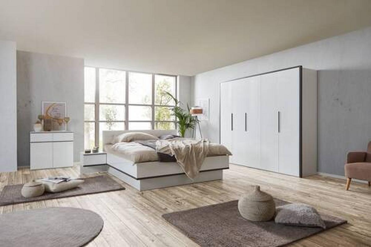 Drehtürenschrank 250 Cm Lucca Weiß - Weiß, MODERN, Holzwerkstoff (250/221/60cm)