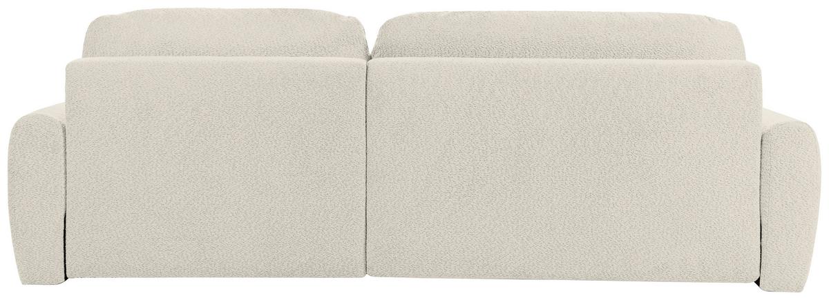 Ecksofa Luna New Boucle Beige, S: 260x161cm - Beige/Schwarz, Basics, Textil (260/161cm) - Livetastic