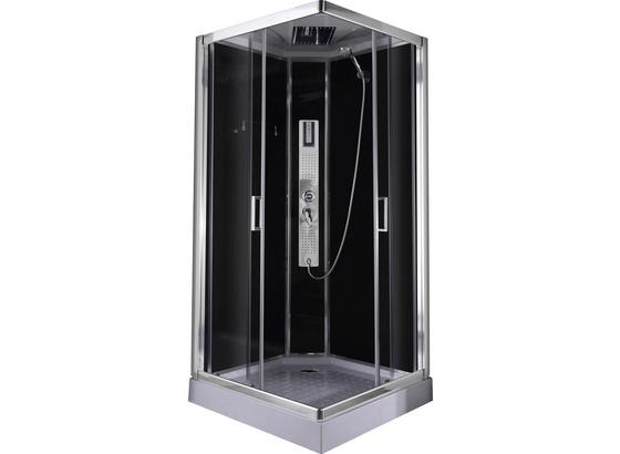 Duschkabine Design 2 - Chromfarben/Schwarz, MODERN, Glas/Metall (90/90/210cm) Duschkabine Design 2 - Chromfarben/Schwarz, MODERN, Glas/Metall (90/90/210cm)