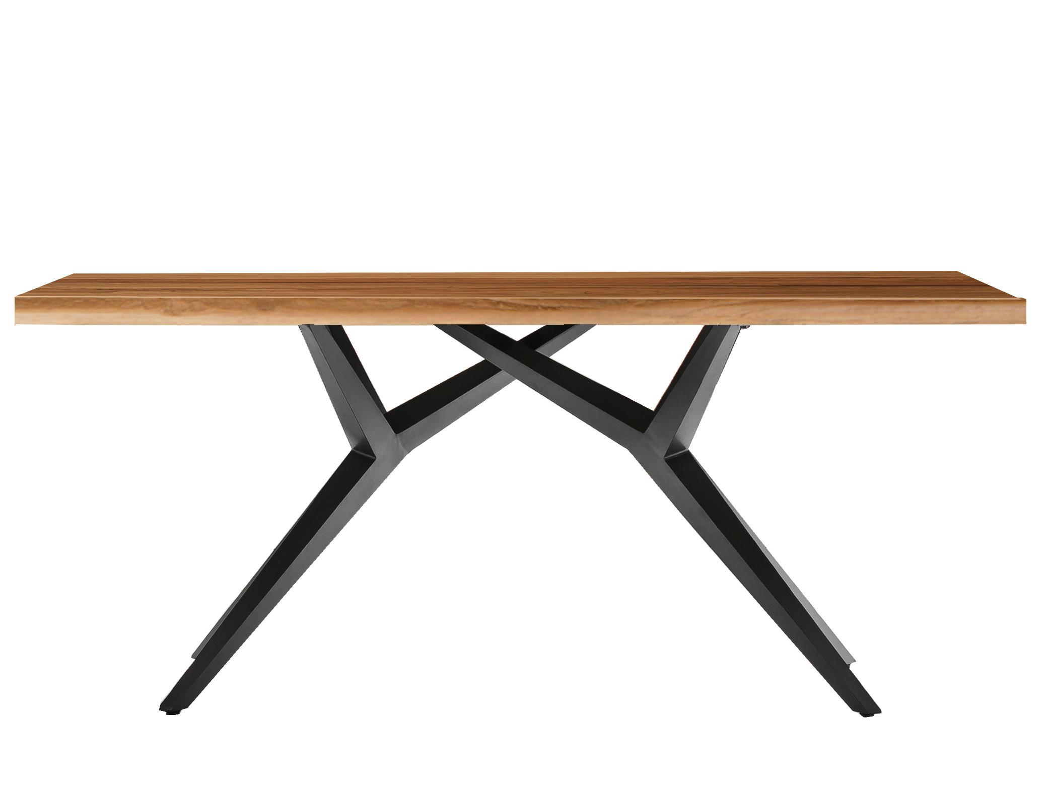 ESSTISCH Schwarz/Naturfarben L: 180cm - Schwarz/Naturfarben, MODERN, Holz/Metall (180/100/73cm) - MID.YOU