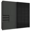 Schwebetürenschrank B: 225cm Saigon Graphitfarben / Schwarz - Graphitfarben/Schwarz, KONVENTIONELL, Holzwerkstoff (225/210/64cm) - MID.YOU