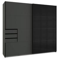 Schwebetürenschrank B: 225cm Saigon Graphitfarben / Schwarz - Graphitfarben/Schwarz, KONVENTIONELL, Holzwerkstoff (225/210/64cm) - MID.YOU