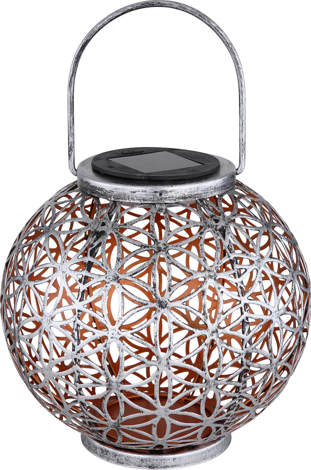 Szolárlámpa Sanya - ezüstszínű, Modern, fém (20/29cm) - Homezone