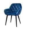 Stuhl Chessy - Anthrazit/Dunkelblau, LIFESTYLE, Textil/Metall (62/82/60cm) - MID.YOU