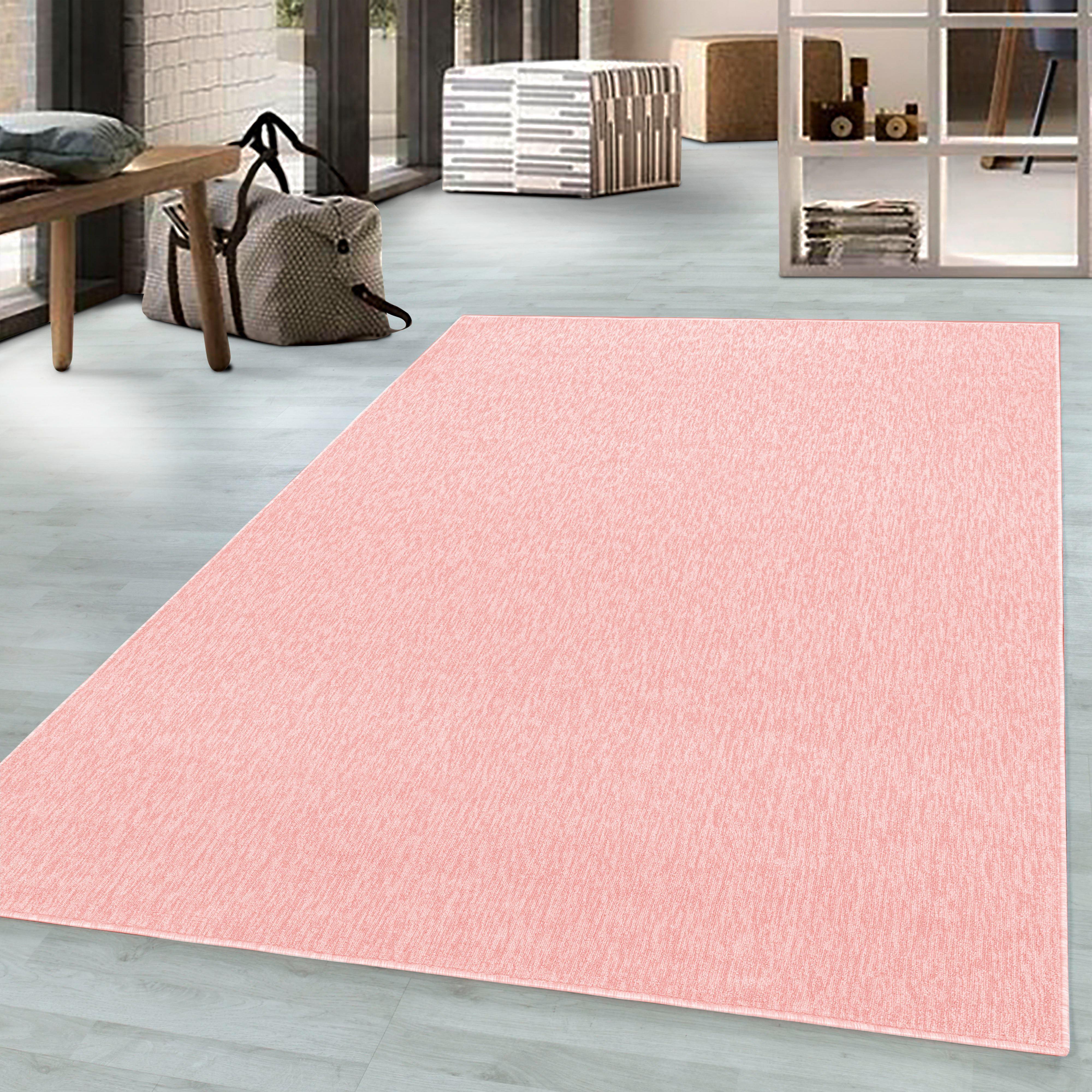 Flachwebteppich Nizza - Rosa, Basics, Textil (200/290cm) - Novel