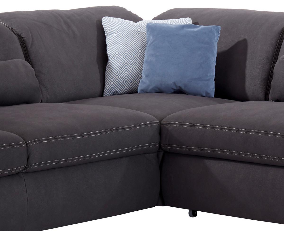 Ecksofa Mit Schlaffunktion & Bettkasten Anthrazit - Beige/Anthrazit, MODERN, Textil (260/320cm) - Luca Bessoni