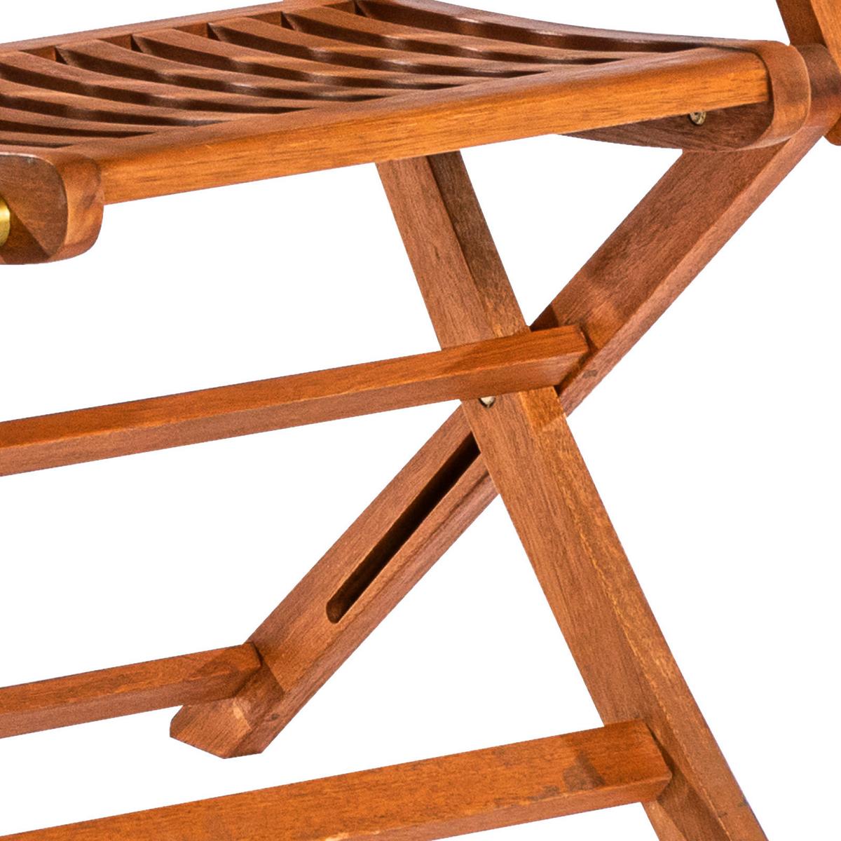 Gartensessel Klappbar Comodoro Eukalyptusholz - Naturfarben, KONVENTIONELL, Holz (55,5/101cm) - Gardenson