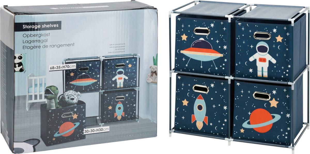 Kinderregal C80653180 - Multicolor, LIFESTYLE, Metall (68/35/70cm)