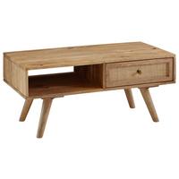 Konferenční stolek mangové dřevo - přírodní barvy/barvy zlata, Konvenční, kov/dřevo (90/45/40cm) - MID.YOU