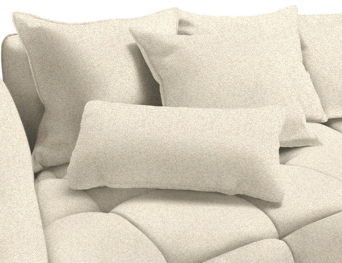 Boxspringová pohovka SOFI, krémová - černá/krémová, Moderní, textil (294/93/152cm) - Premium Living