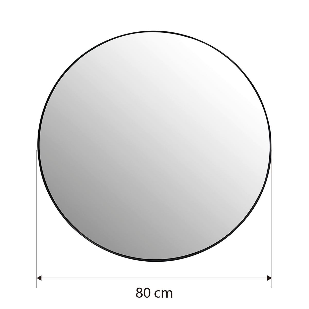 Zrkadlo ALVA 80 - čierna, Modern, kov/sklo (80/80/1,5cm) - Mömax