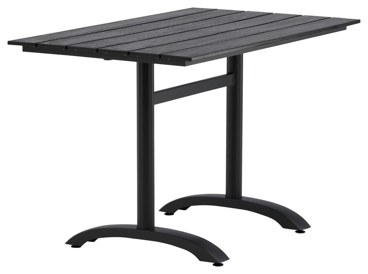 Gartentisch Denver - Schwarz, KONVENTIONELL, Metall (120/70/74cm) - Gardenson