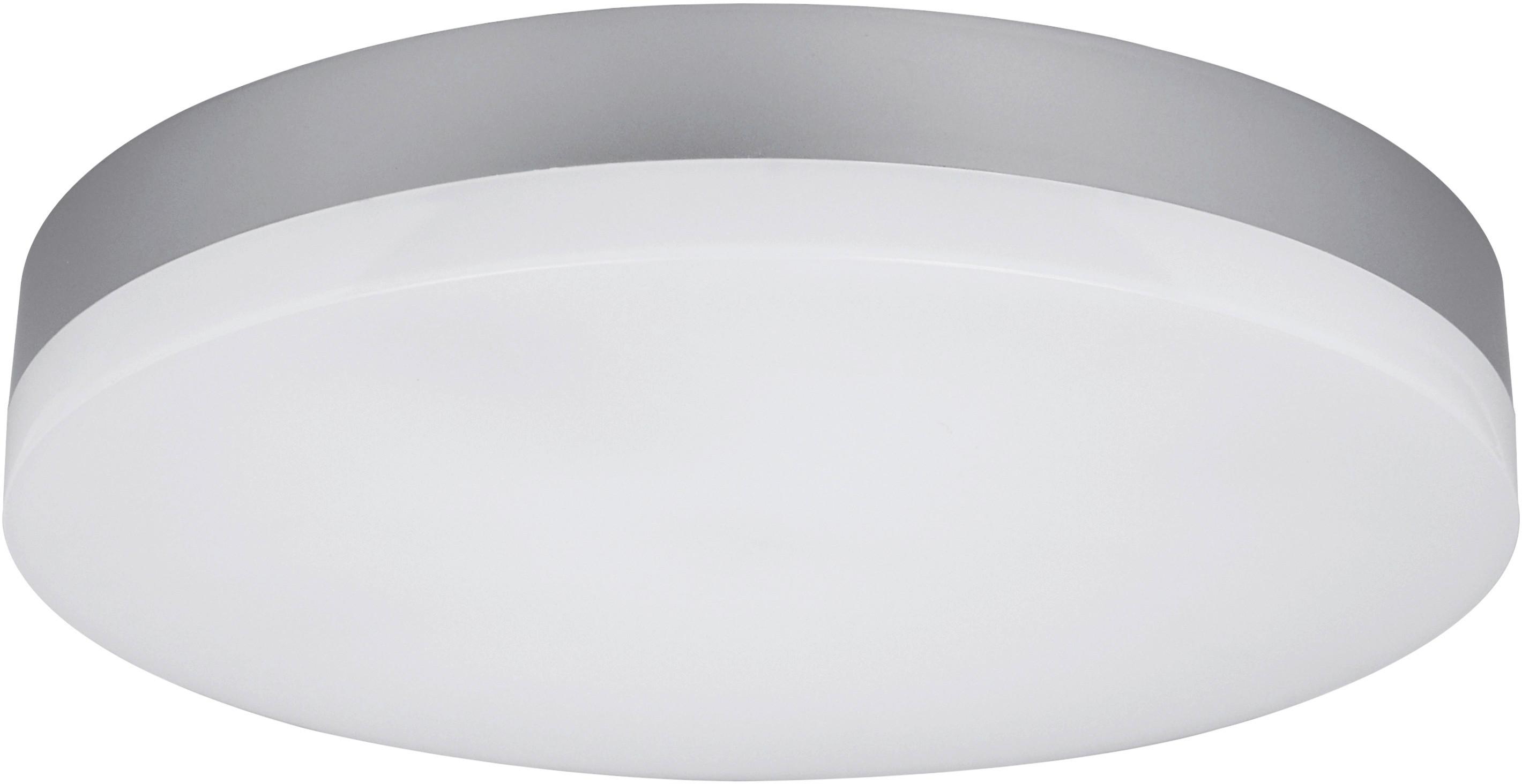 LED-Deckenleuchte Ø 28 cm, für In- und Outdoor - Silberfarben, Basics, Kunststoff (28/5,1cm)