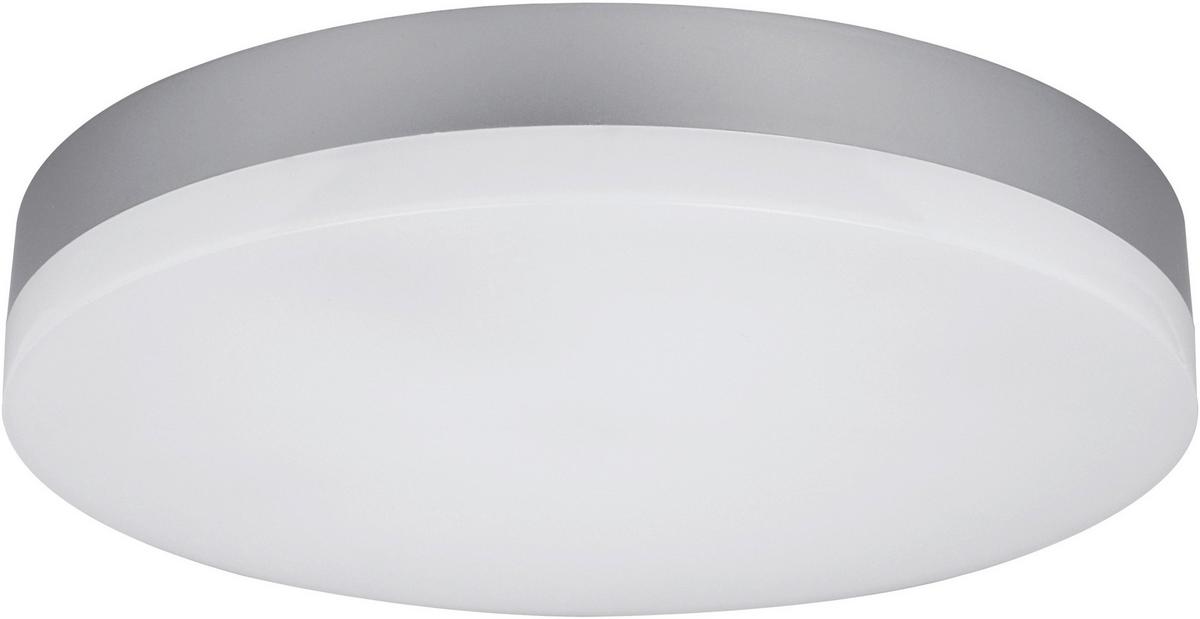 Led-deckenleuchte Ø 28 Cm, Für In- Und Outdoor - Silberfarben, Basics, Kunststoff (28/5,1cm)