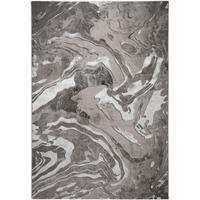Webteppich Marbled - Silberfarben, KONVENTIONELL, Textil (200/290cm)