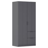 DREHTÜRENSCHRANK Ella Grau B: 91cm - Grau, MODERN, Holzwerkstoff (91/197/54cm) - Rauch Möbel