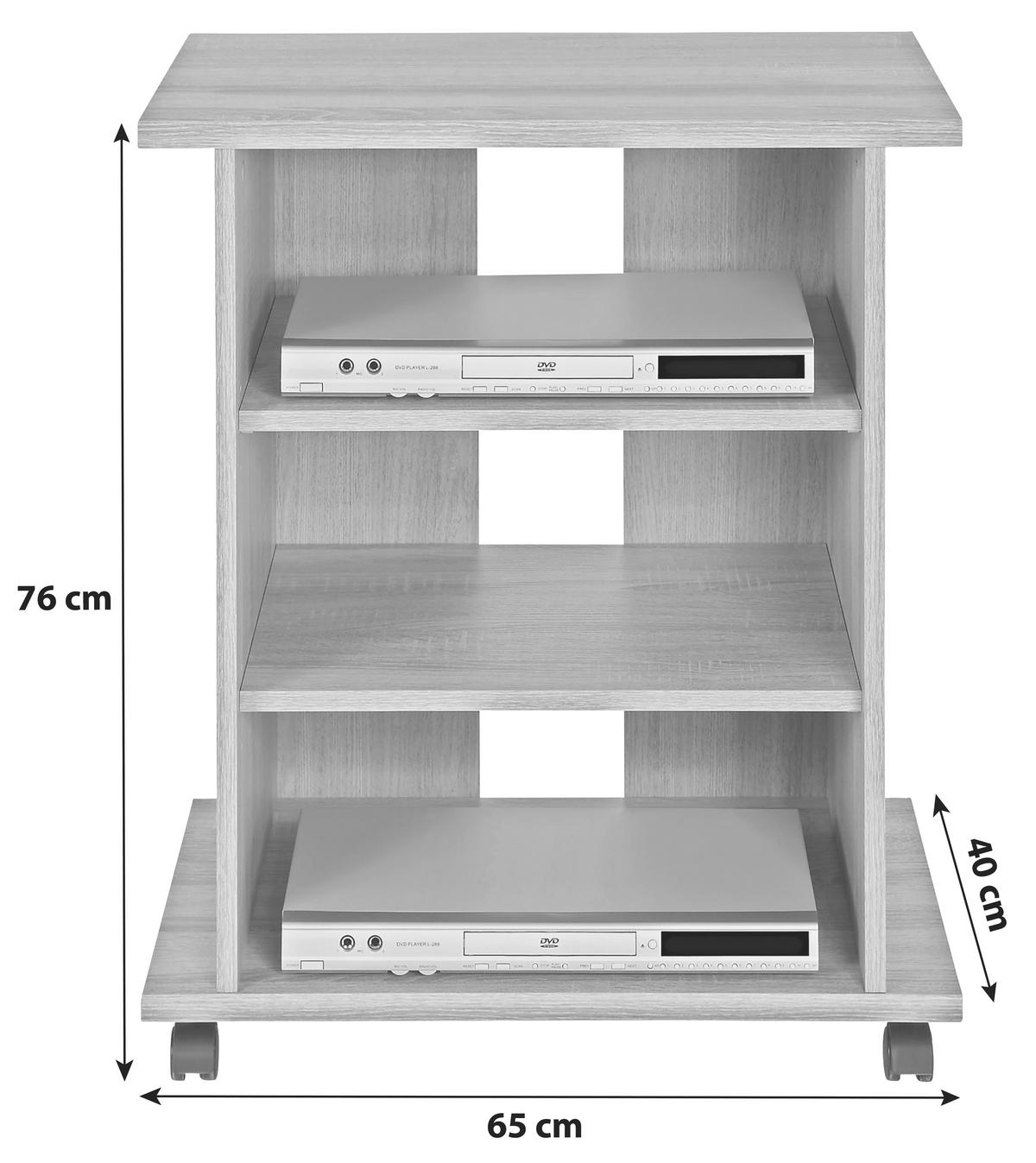 Médiaállvány Jürgen 2 - szürke, Modern, faalapú anyag (65/76/40cm) - Best Price