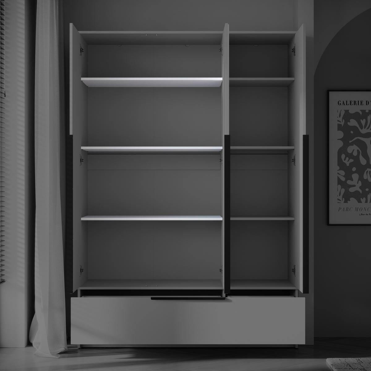 SADA VKLÁDACÍCH POLIC SPIRIT - bílá, Konvenční, kompozitní dřevo (87/1,5/46cm) - MID.YOU