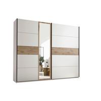 Schwebetürenschrank Daria Leo ohne Passepartout, B: 270,1 cm - Eichefarben/Weiß, MODERN, Holzwerkstoff (270,1/225,5/59,6cm) - MID.YOU