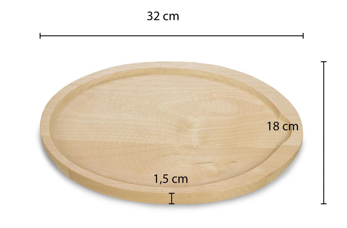 Servierpfanne Echtwerk Servierpfanne - Schwarz, Design, Metall (37,4/18,5/1,6cm) - Echtwerk