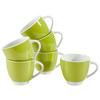 Tassenset Grün Weiß 6-teilig B: 10,5 cm - Weiß/Grün, Basics, Keramik (10,5/7,3/8cm) - Van Well