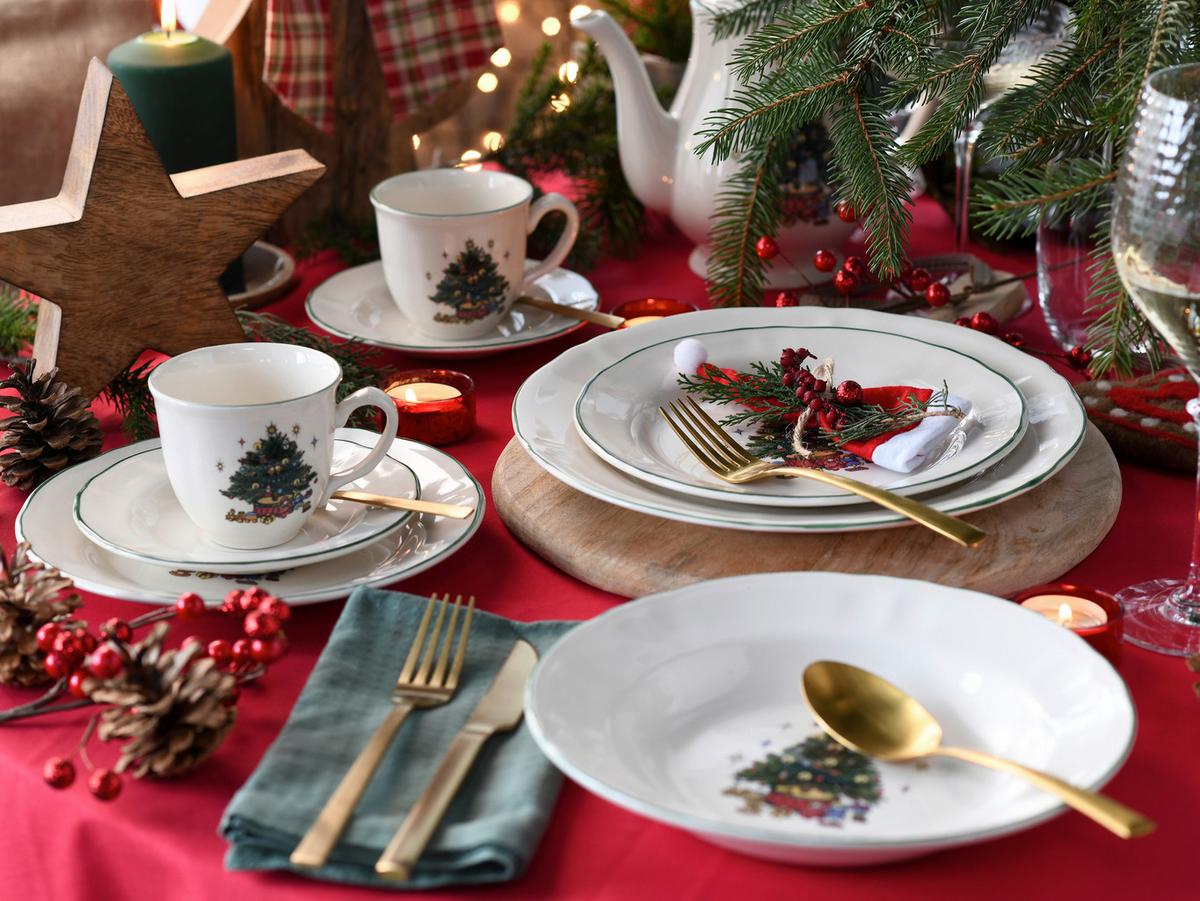 Kombiservice 30 -teilig. Steingut, Multicolor/Weiß - Multicolor/Weiß, Basics, Keramik - Creatable