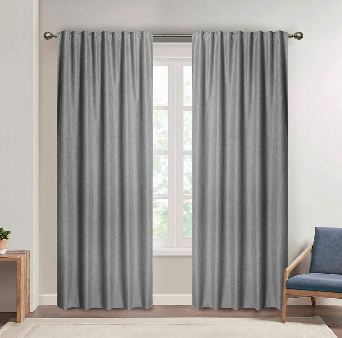 Sötétítőfüggöny Ohio - szürke, Romantik / Landhaus, textil (140/245cm) - James Wood