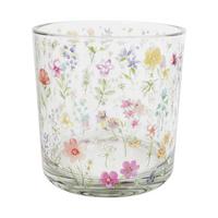 Teelichtglas Linessa - Multicolor, KONVENTIONELL, Glas (11,8/12cm) - Luca Bessoni