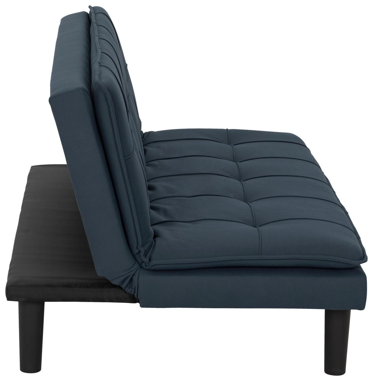 Schlafsofa Oslo - Blau/Schwarz, Basics, Textil (180/79/91cm) - P & B