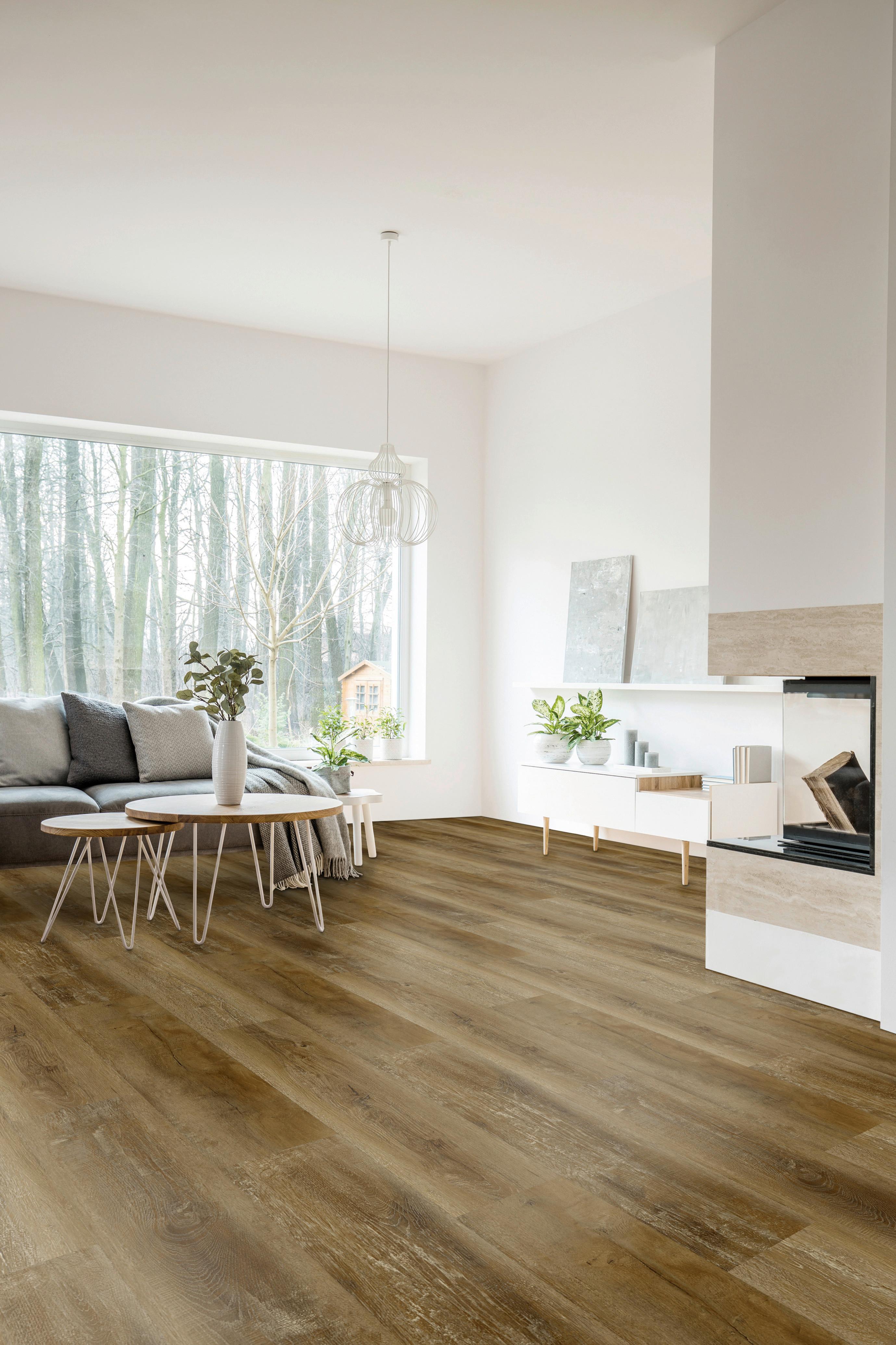 Vinylboden Eichefarbe Landhausdiele - Eichefarben, Basics, Kunststoff (22,5/122/0,45cm)