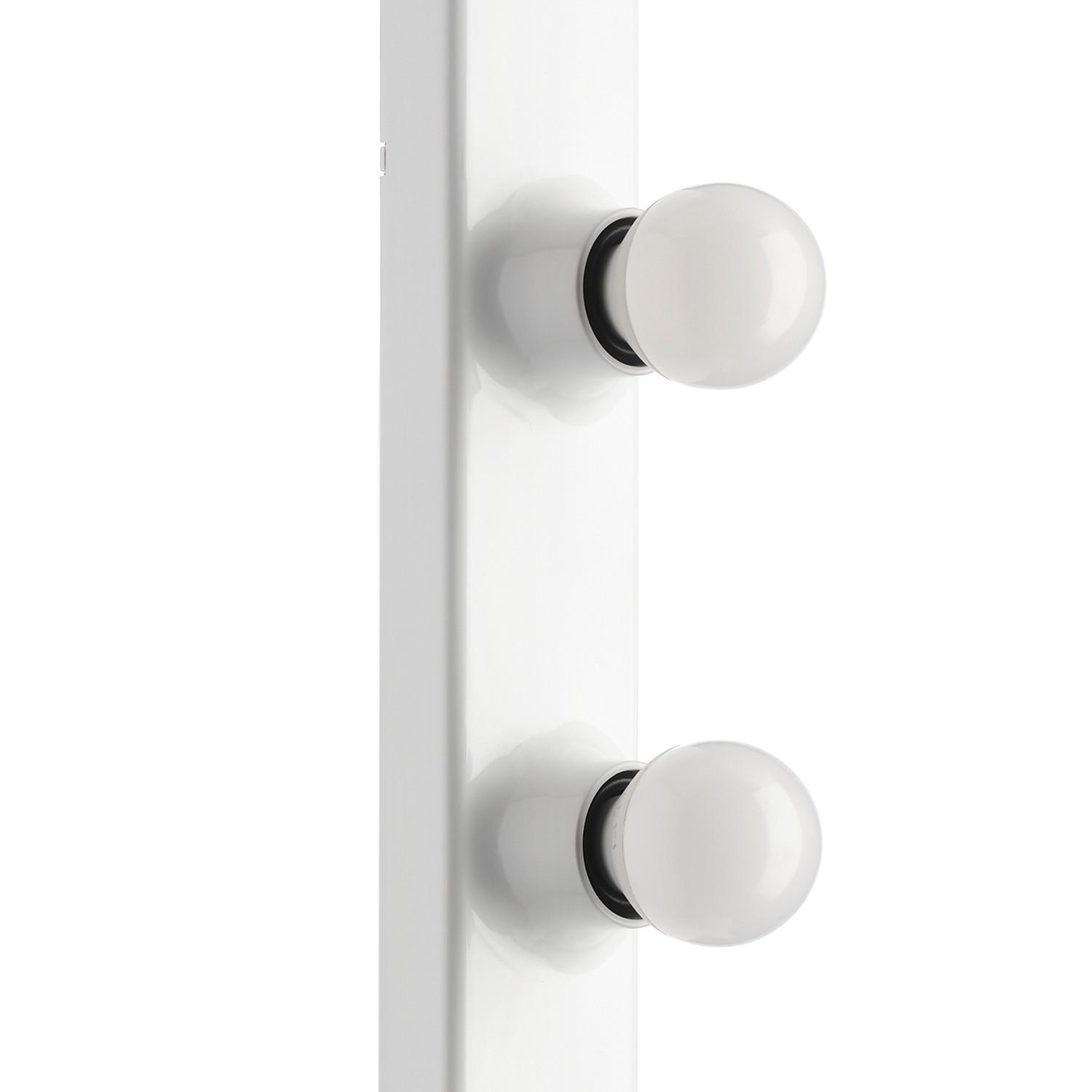 Spiegelleuchte Ip20 B: 5 cm Weiß 6 W 5-Flammig - Weiß, KONVENTIONELL, Kunststoff (5/5/60cm)