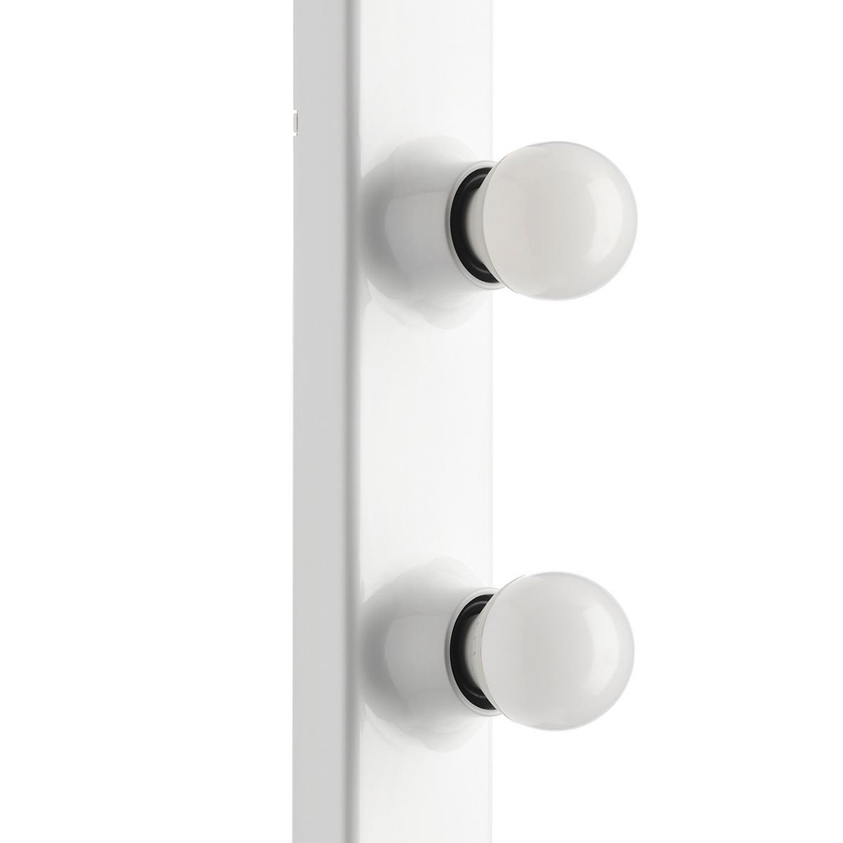 Spiegelleuchte Ip20 B: 5 Cm Weiß 6 W 5-Flammig - Weiß, KONVENTIONELL, Kunststoff (5/5/60cm)