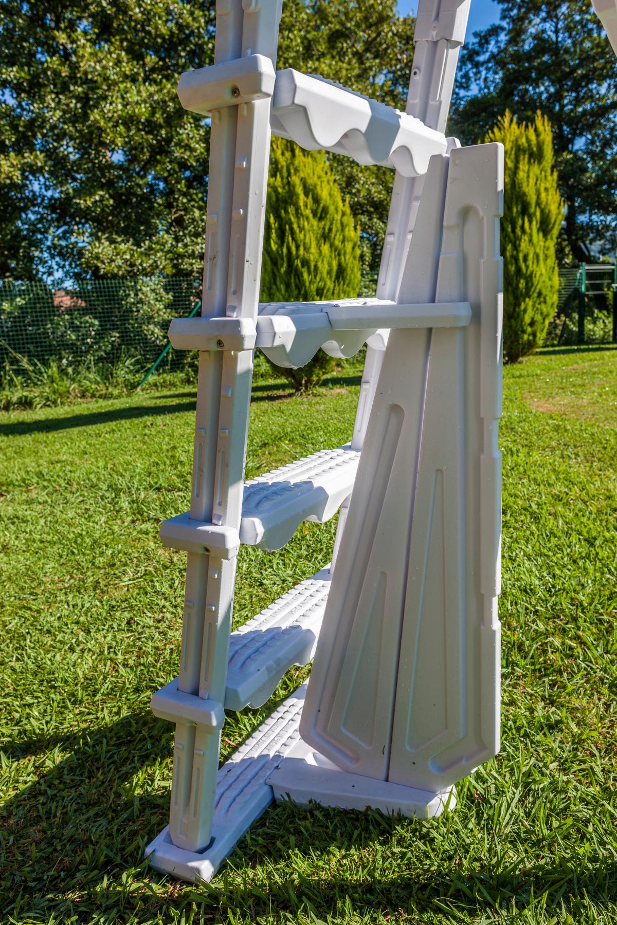 Poolleiter Leiter - Weiß, KONVENTIONELL, Kunststoff (65/196/109cm) - Gre