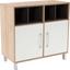 Komód Box - tölgy színű/fehér, modern, faanyagok (98/85/40cm)