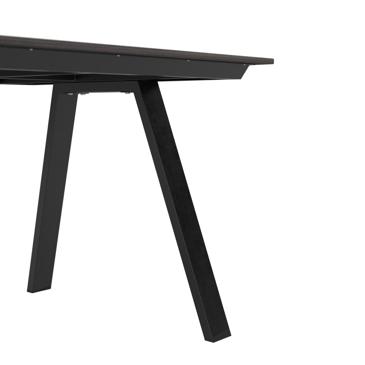 ZAHRADNÍ STŮL BERGEN - černá/antracitová, Moderní, kov/plast (220/74/100cm) - Mömax