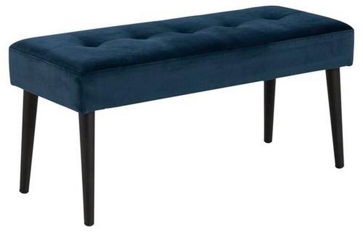 Lavica na sedenie GLORY tmavá modrá - čierna/modrá, Design, kov/textil (95/45/38cm) - Livetastic