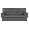3-Sitzer-Sofa Oslo Anthrazit B: 205 cm - Anthrazit/Schwarz, Design, Leder (205/92/85cm) - Livetastic
