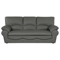 3-Sitzer-Sofa Oslo Anthrazit B: 205 cm - Anthrazit/Schwarz, Design, Leder (205/92/85cm) - Livetastic