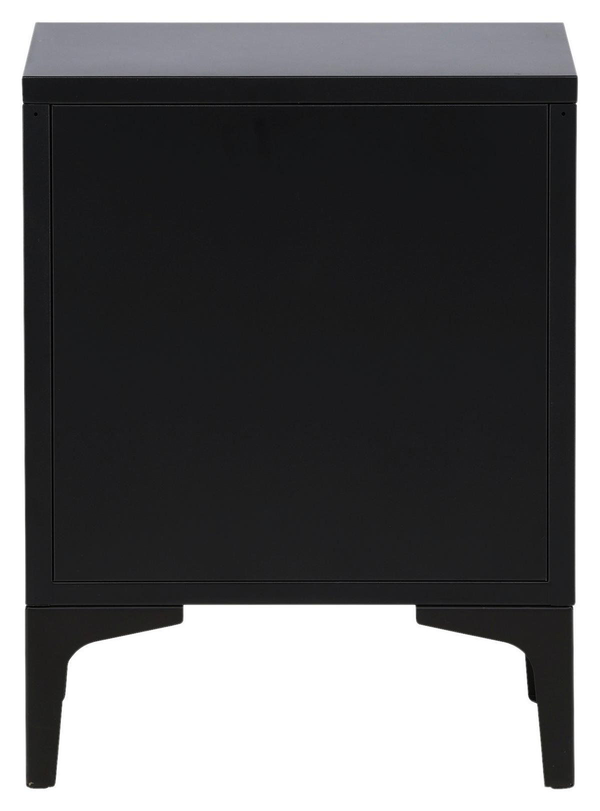 Nachttisch Piring - Schwarz, Design, Metall (45/59/40cm) - Livetastic