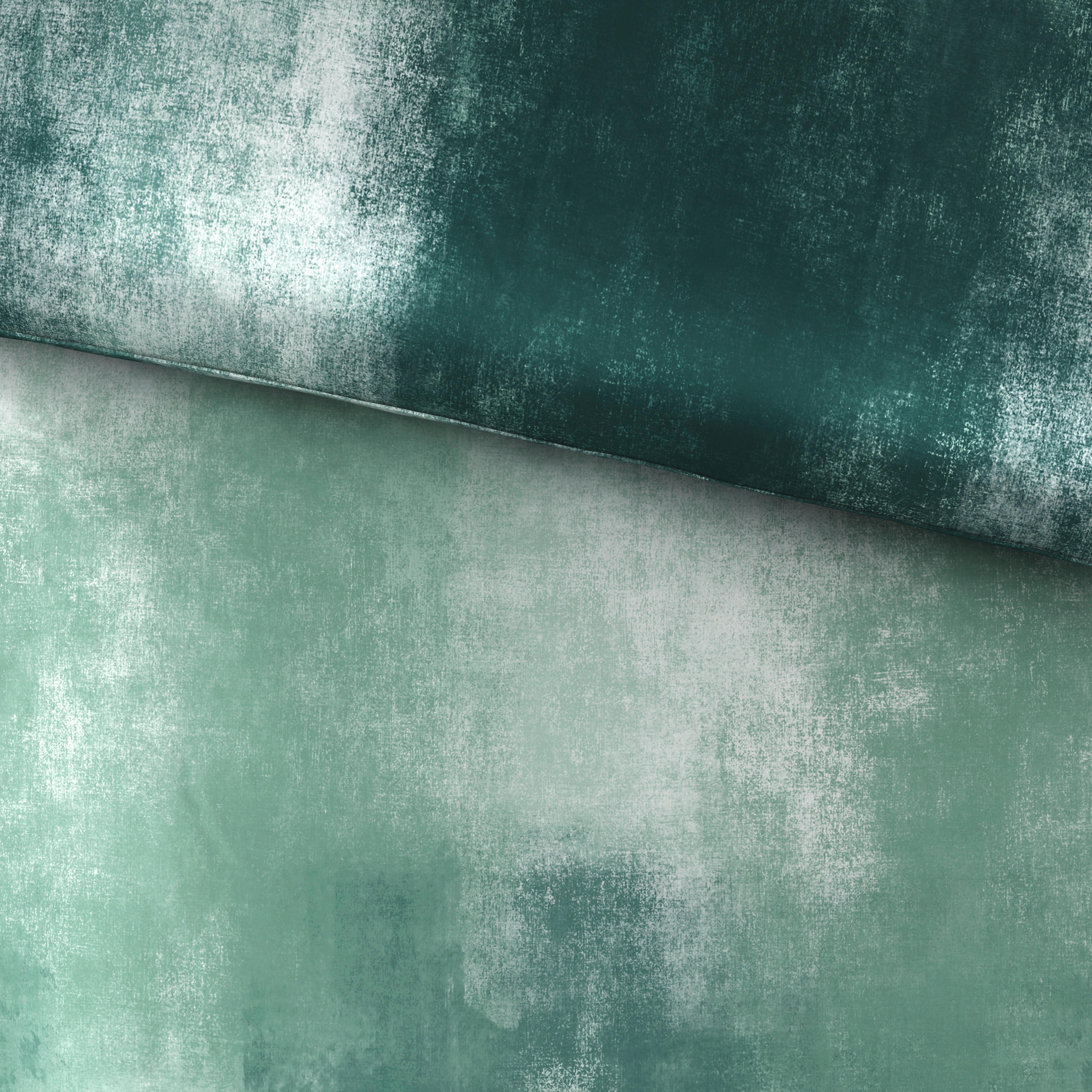 Satin Bettwäsche 140x200 Cm Nikoletta Baumwolle Grün - Grün, ROMANTIK / LANDHAUS, Textil (140/200cm) - James Wood