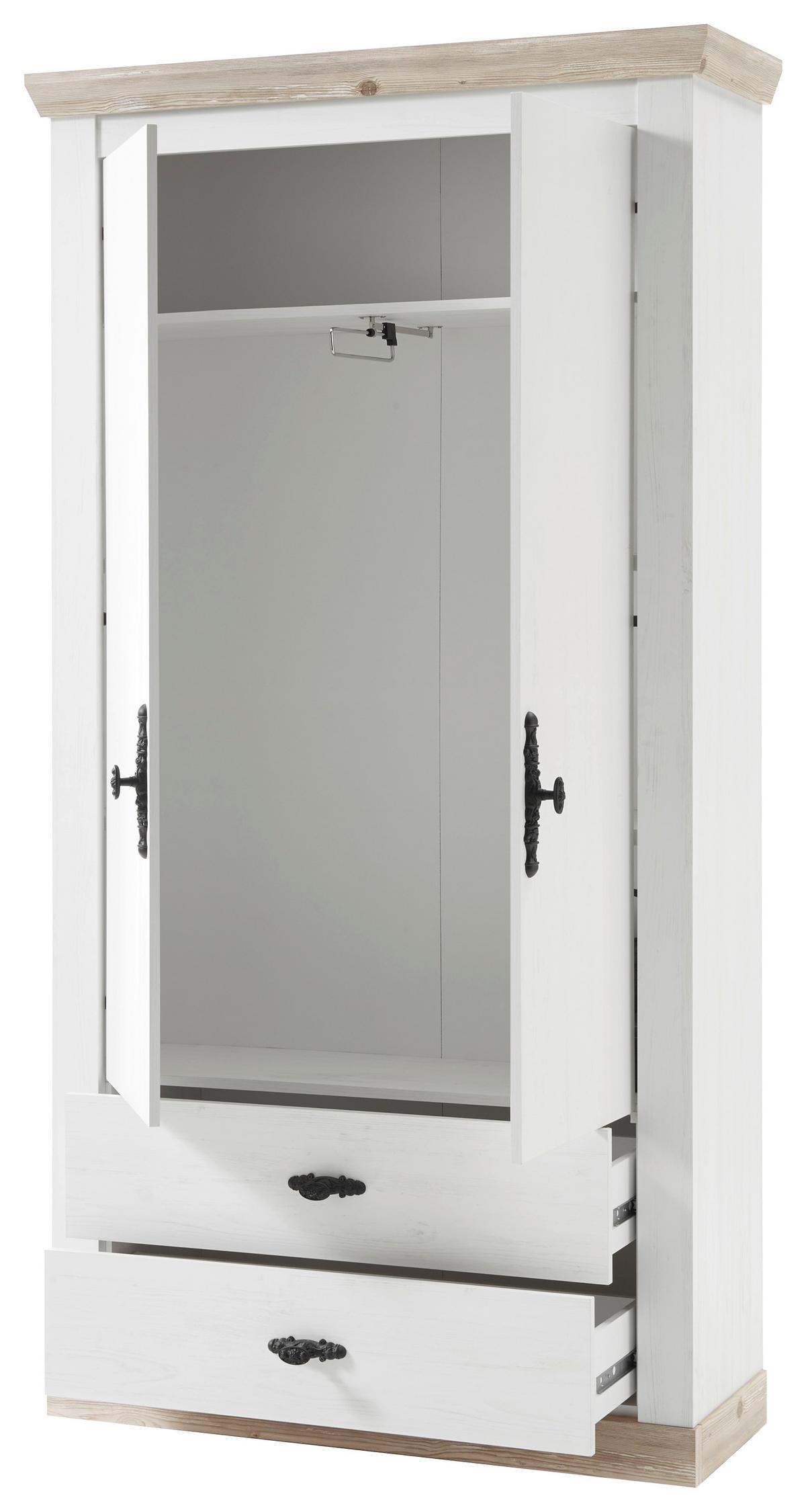 Garderobe Florenz Pinienfarrb./Hellbraun 107 cm - Hellbraun/Pinienfarben, Design, Holzwerkstoff (107/201/38cm) - MID.YOU