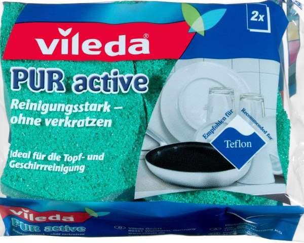 Edénytisztító Szivacs F10004 - zöld, Konventionell, textil - Vileda