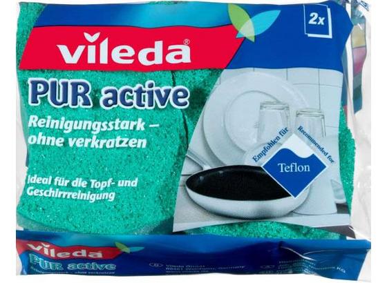Mosogatószivacs Pur Active F10004 Vileda - Zöld, konvencionális, Textil Mosogatószivacs Pur Active F10004 Vileda - Zöld, konvencionális, Textil