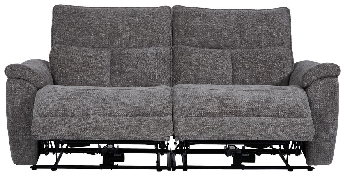 3-Sitzer-Sofa mit Relaxfunktion Tokio Grau - Grau, MODERN, Holz/Textil (200/96,5/102cm)