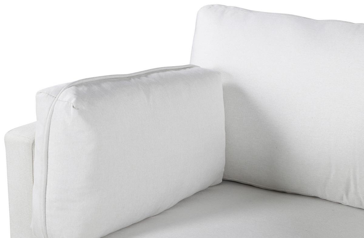 Sessel Boom Weiß B: 110 cm - Beige/Schwarz, Design, Kunststoff/Textil (110/84/86cm) - Livetastic