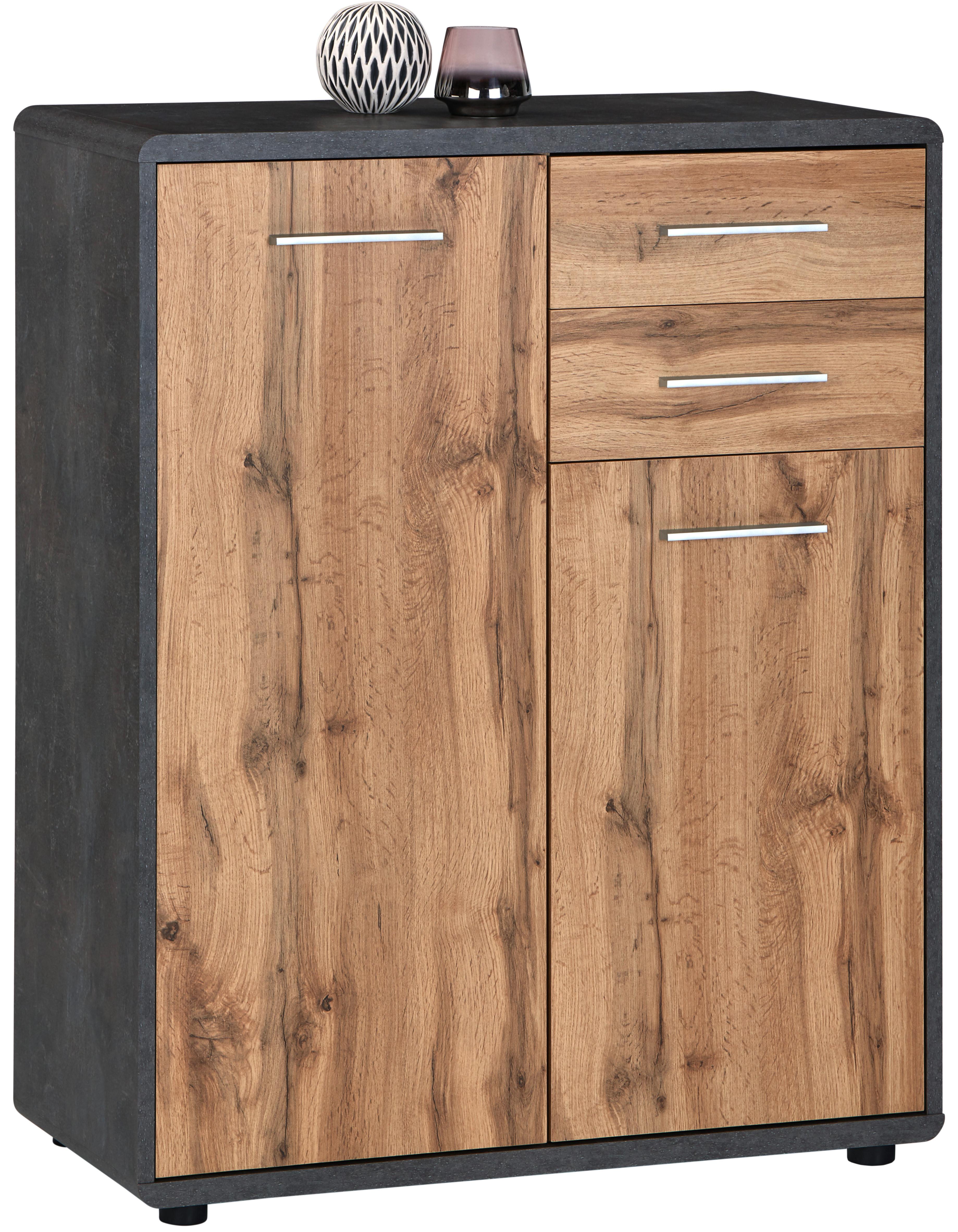 Schuhschrank Fontana Wotan Eiche Dekor/Betonoptik B: 89cm