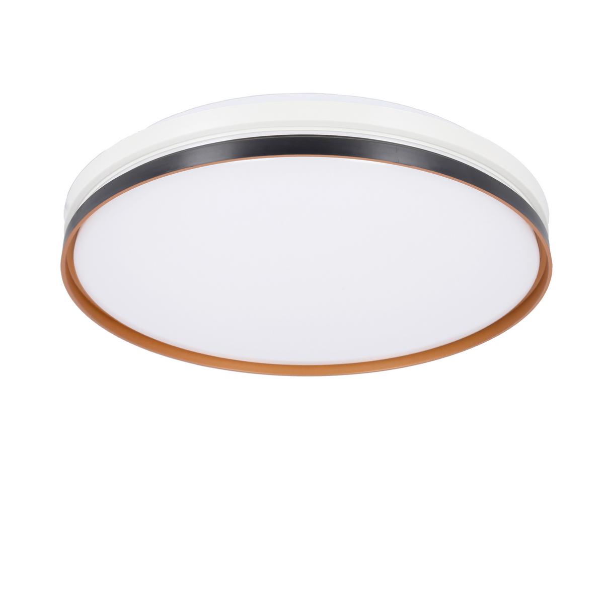 LED-Deckenleuchte Montana - Goldfarben/Schwarz, KONVENTIONELL, Kunststoff/Metall (40/40/7cm)